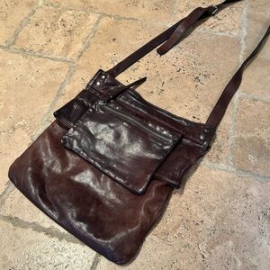 Vintage Ann Demeulemeester Leather Crossbody Bag - Brown